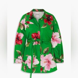 VALENTINO GARAVANI
Floral-print cotton-poplin shirt size IT 46